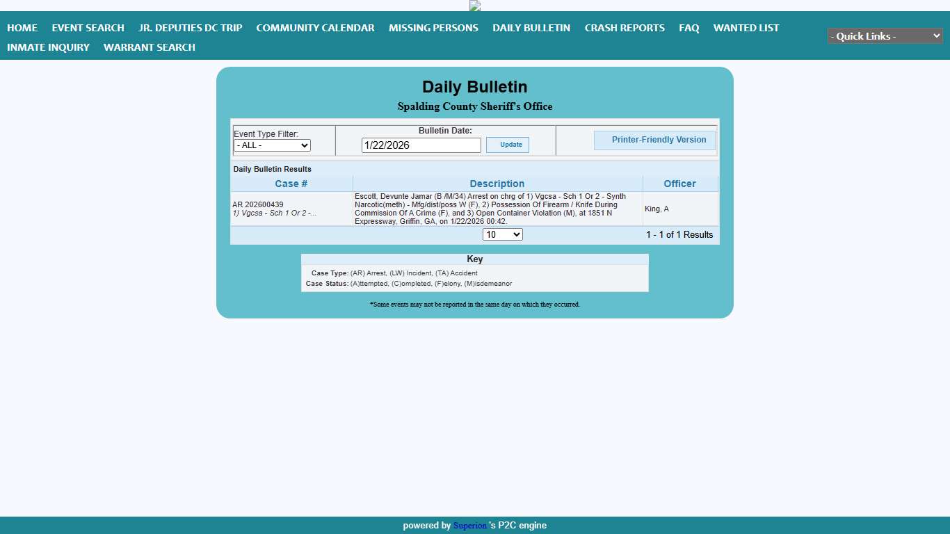 Spalding County Sheriff's Office P2C